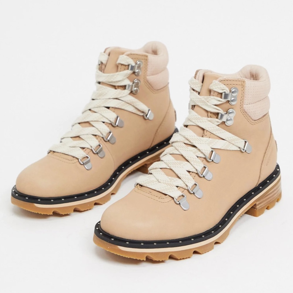 Sorel Lennox Hiker Bootie in Honest Beige 7.5